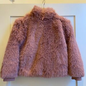 Fun Pink Faux Fur Kids Jacket